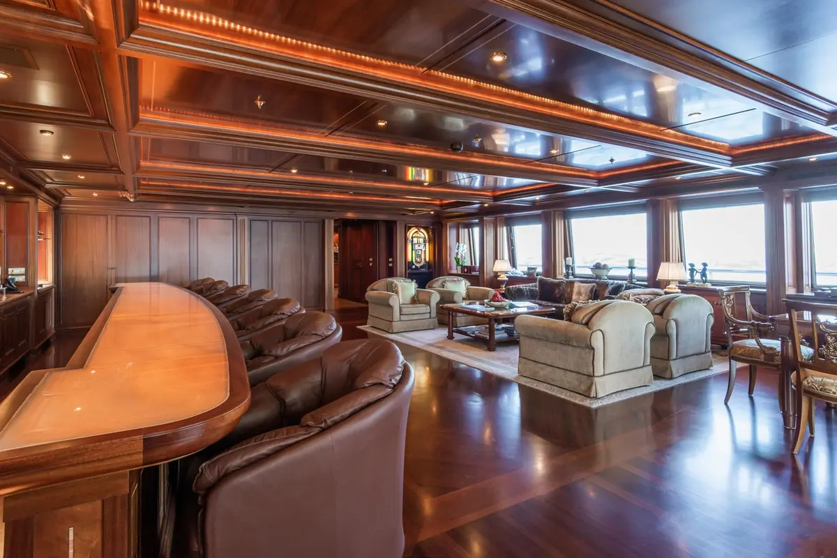 Apogee, flybridge — Mallorca Yachst Hire, Mallorca. 62 metres of deck beneath Formentor's cliffside anchorage