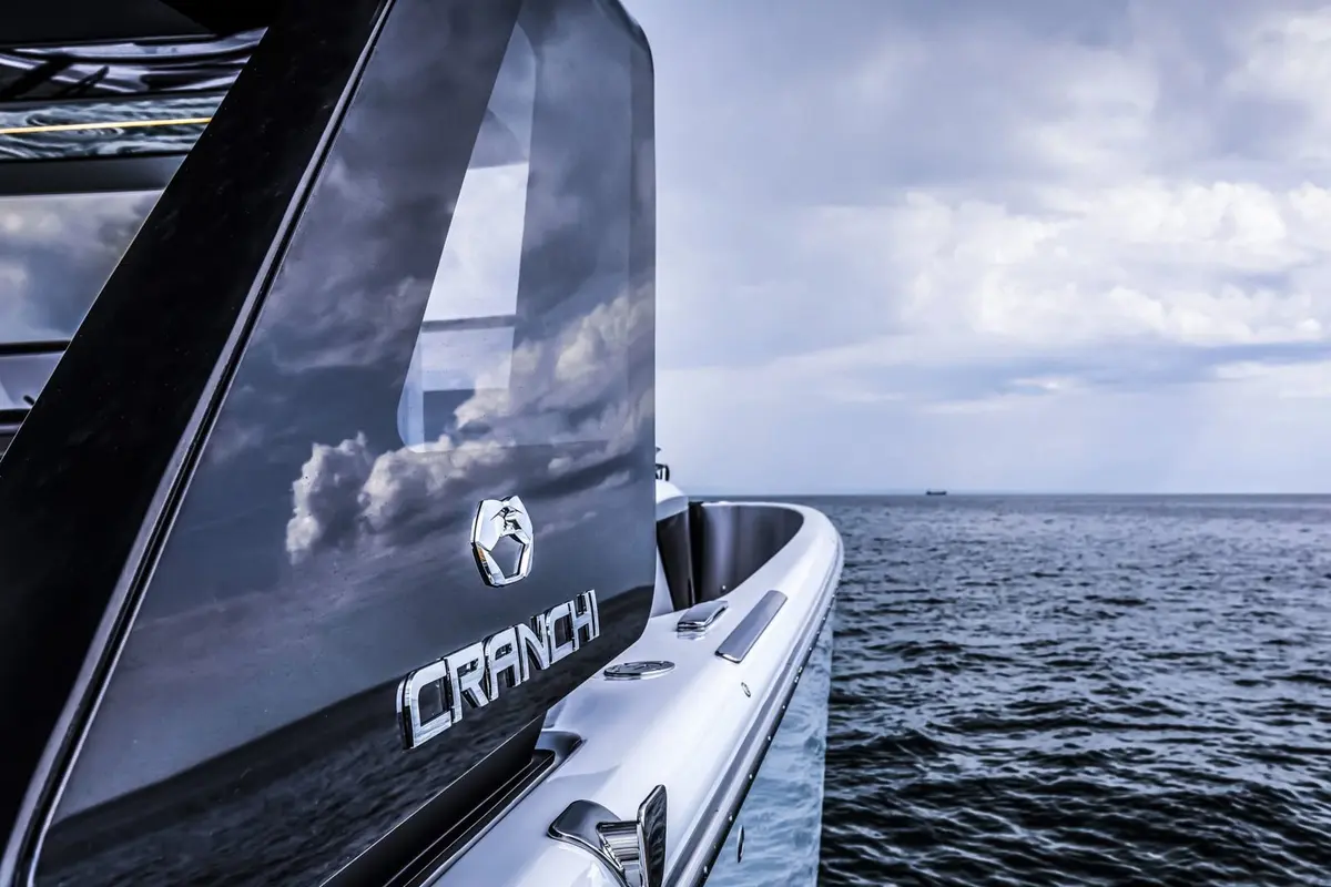Cranchi A46, aft deck — Mallorca Yachst Hire, Mallorca. Sleek hull, quick runs to Illetes at sunset