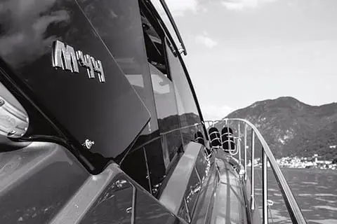 Cranchi M44 HT, main deck — Mallorca Yachst Hire, Mallorca. Sunset runs from Palma to Illetes, just you