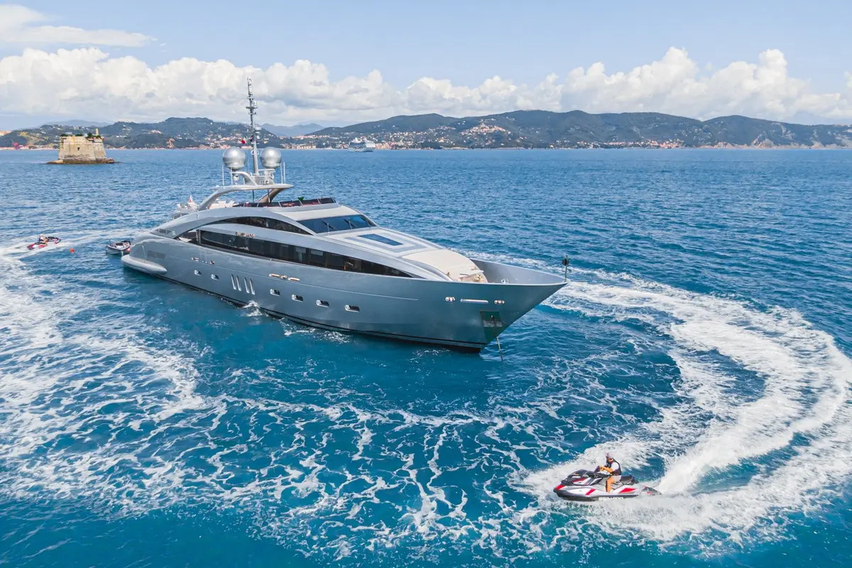 Silver Wind, exterior — Mallorca Yachst Hire, Mallorca. Forty-four metres of calm cruising past Formentor's cliffs