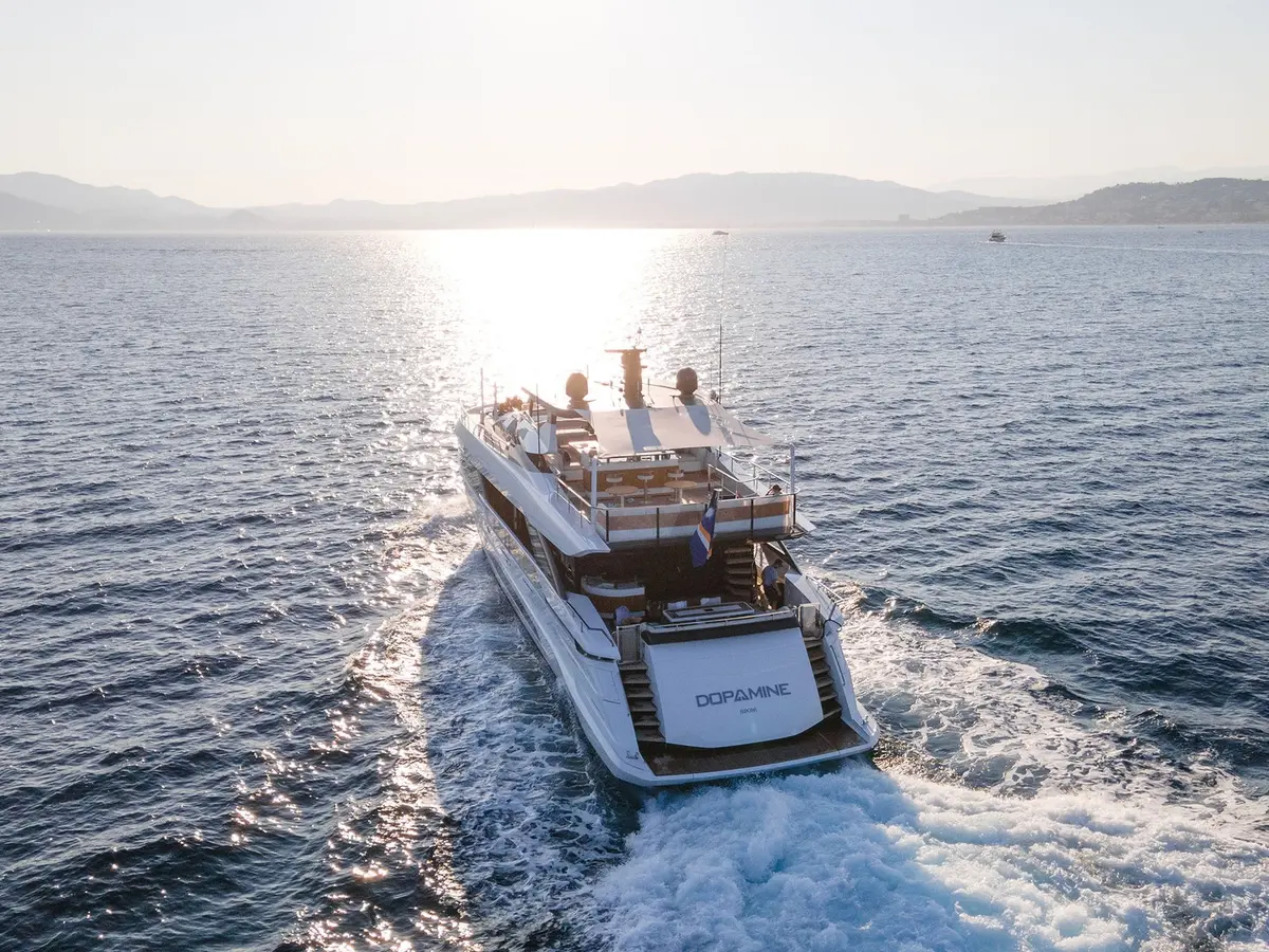 Mangusta 33, flybridge — Mallorca Yachst Hire, Mallorca. Sunset speed runs along the Tramuntana coastline