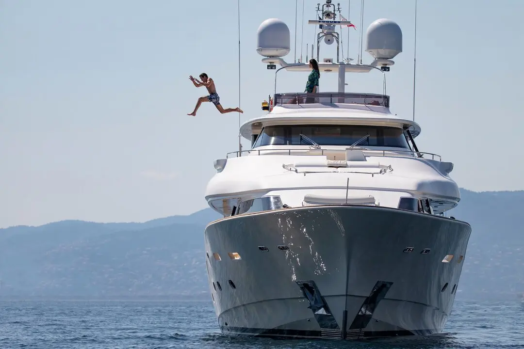 Navetta 33, flybridge — Mallorca Yachst Hire, Mallorca. Full-displacement calm for slow days along Tramuntana's coast