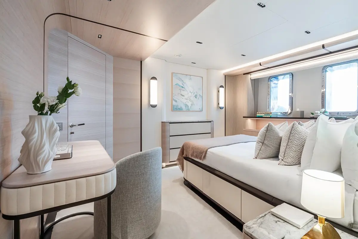 M, salon — Mallorca Yachst Hire, Mallorca. Wide decks, slow mornings beneath Formentor's cliffs
