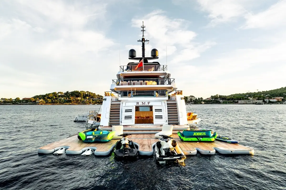 RMF, aft deck — Mallorca Yachst Hire, Mallorca. Fifty-two metres of calm off Formentor's cliffs